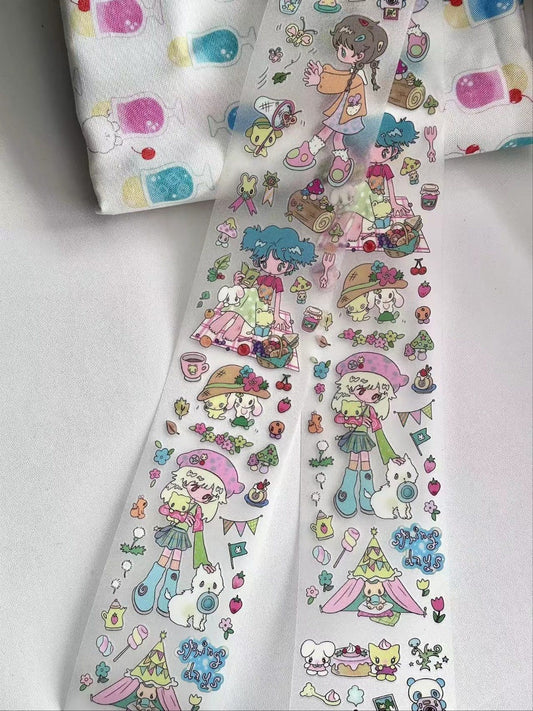 Sunonebird x Owl Moon spring travel roll sticker tape