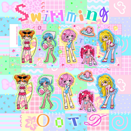 fantasia - swimming ootd sticker