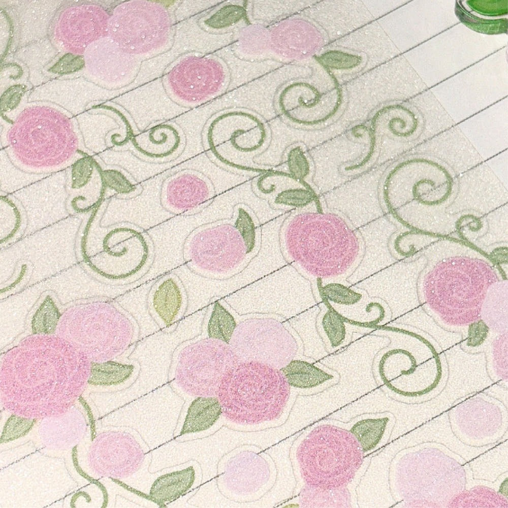 Blackletter - rose garden sticker