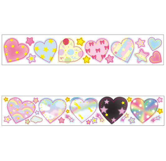 ♡ Hoonzzi - Pattern Heart Foil Kiss Cut
