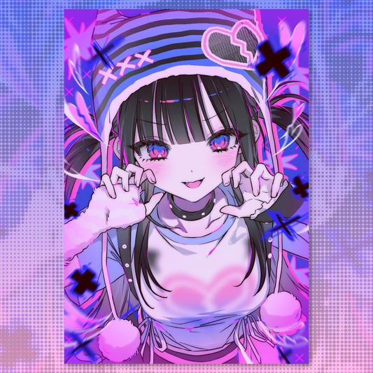 qzzling - naughty girl syndrome postcard