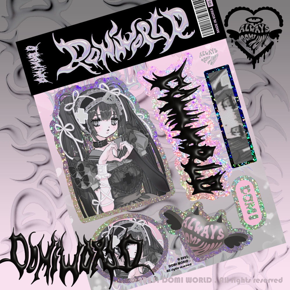 Domi world - maid hologram sticker
