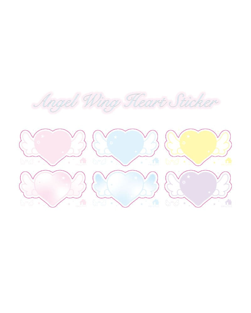 loverspickme - heart wings memo sheet sticker