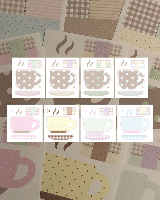 loverspickme - tea cup memo sheet sticker