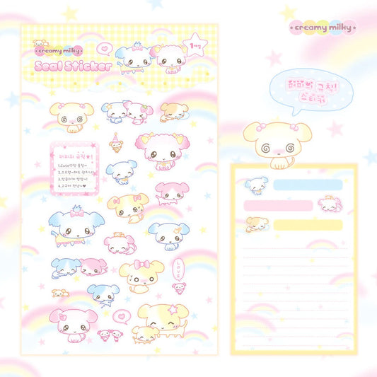 creamy milky - puppy's rule sticker