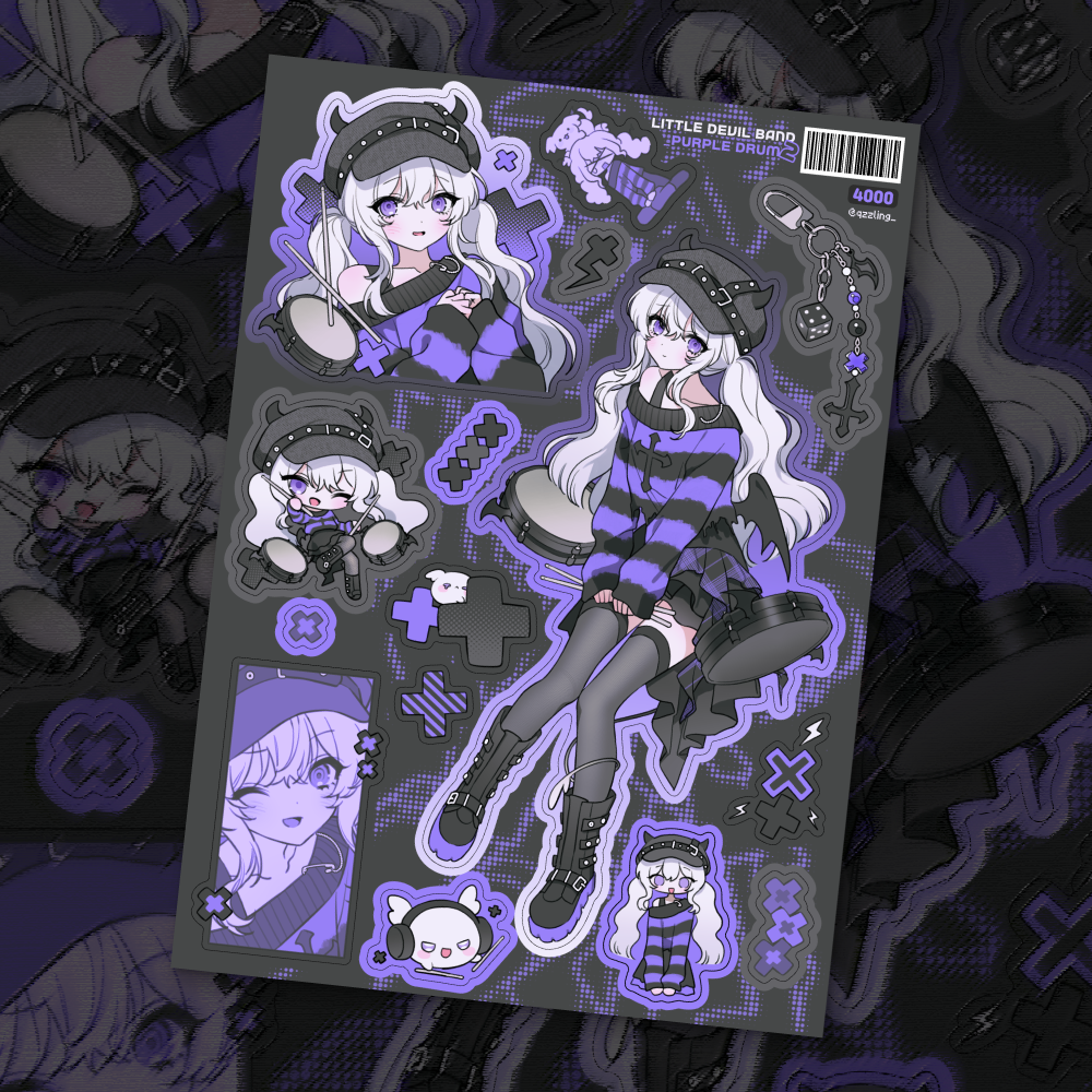 qzzling - little devild band 2 purple dream sticker