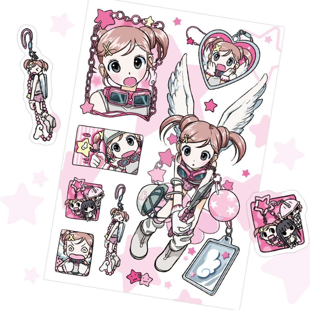chuchuhae - keyring tenshi pink sticker