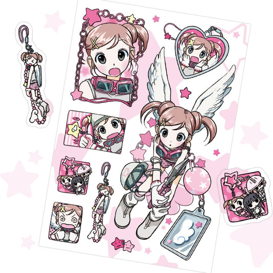chuchuhae - keyring tenshi pink sticker