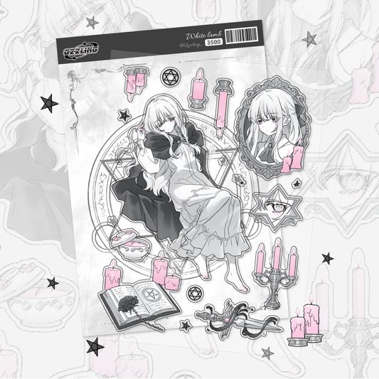 qzzling - white lamb sticker