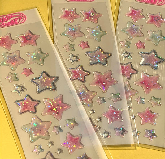 ♡ Hoonzzi - Pink Star Epoxy Sticker