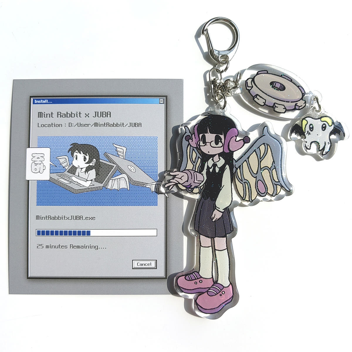 JUBA - metalic epoxy keyring