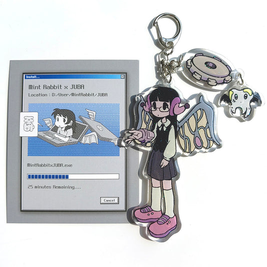 JUBA - metalic epoxy keyring