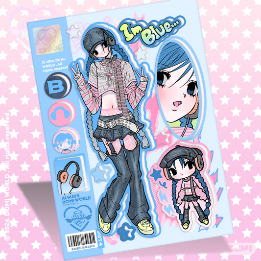 Domi world - blue sticker