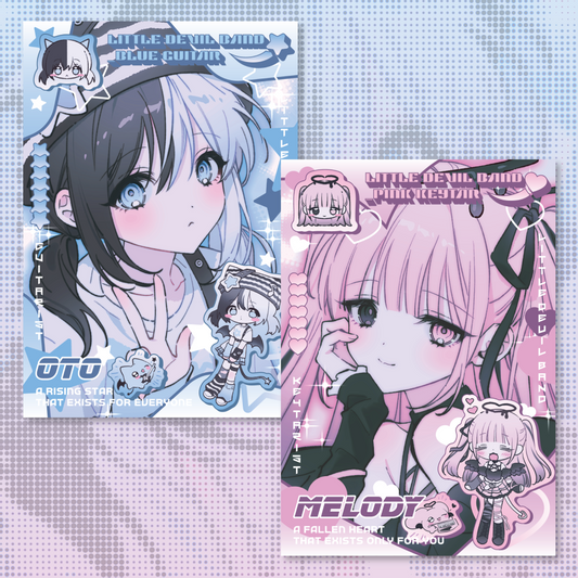 qzzling - little devild band postcard set