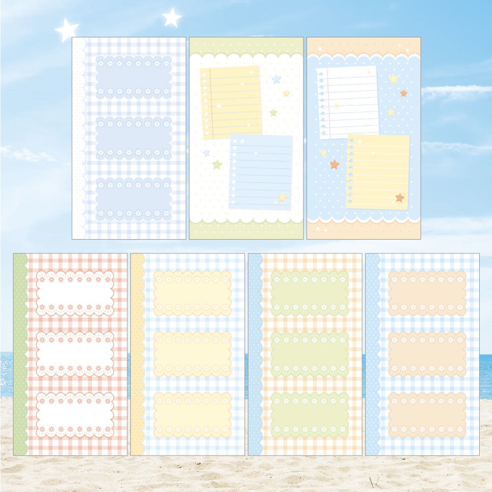 jenny village - long summer picnic memo sheet sticker