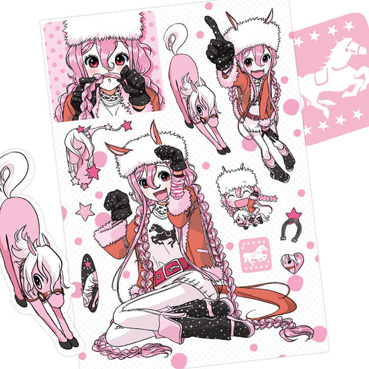 chuchuhae - red horse sticker