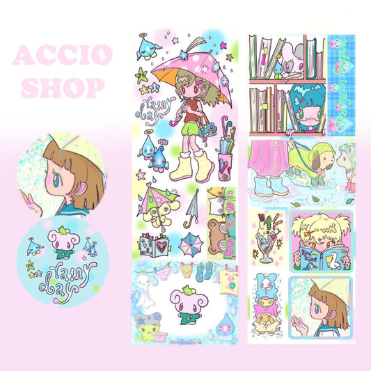 Accio Shop - Rainy day roll sticker kiss cut tape