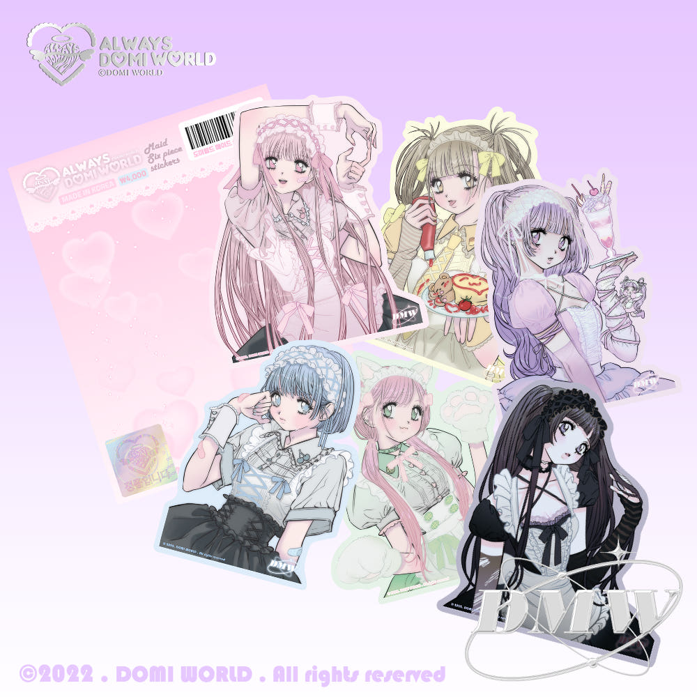 Domi world - maid die cut sticker