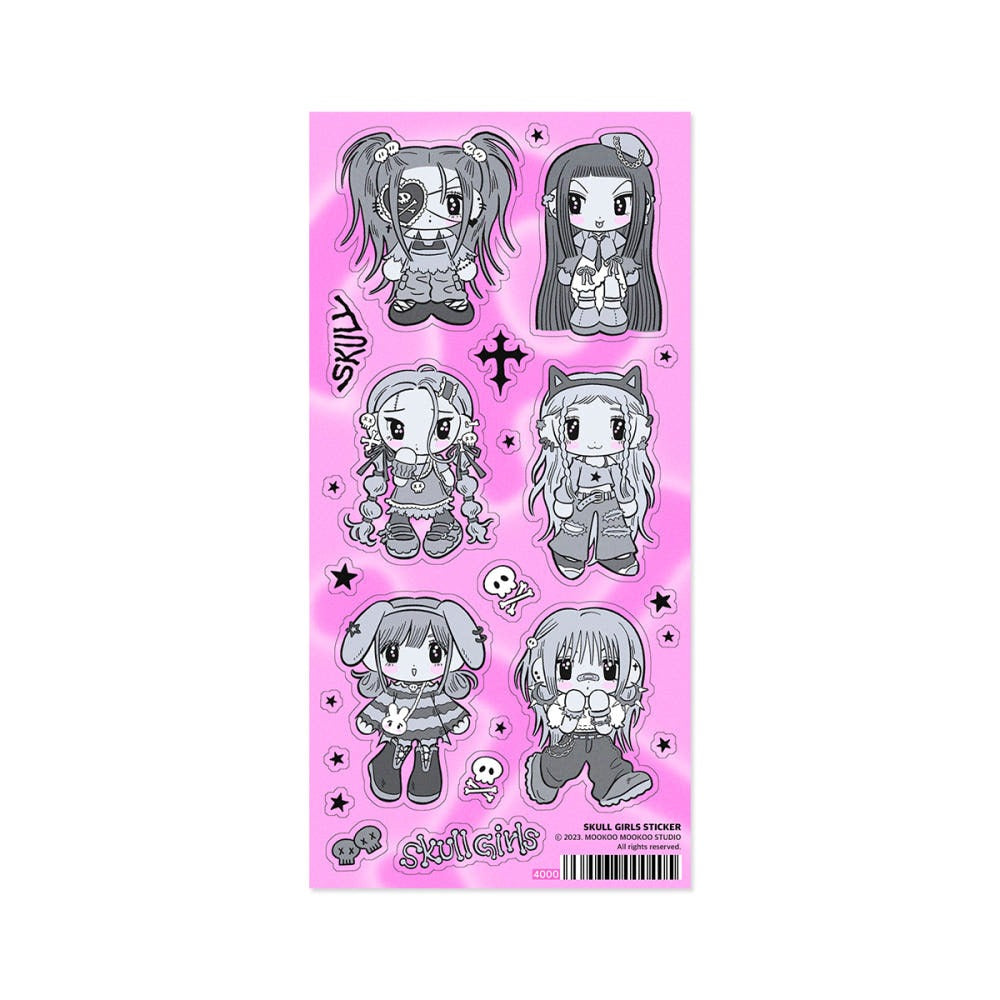 mookoomookoostudio - skull girls sticker