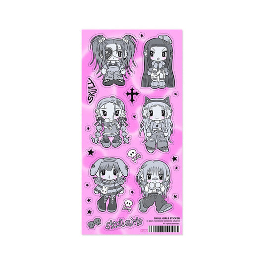 mookoomookoostudio - skull girls sticker