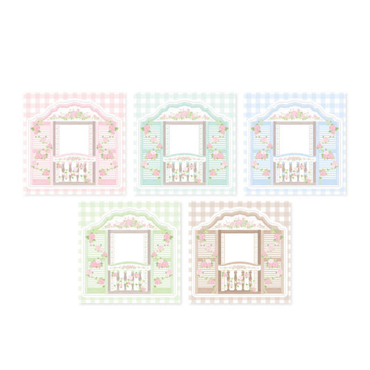 Pearly Button - vintage rose  memo sheet sticker