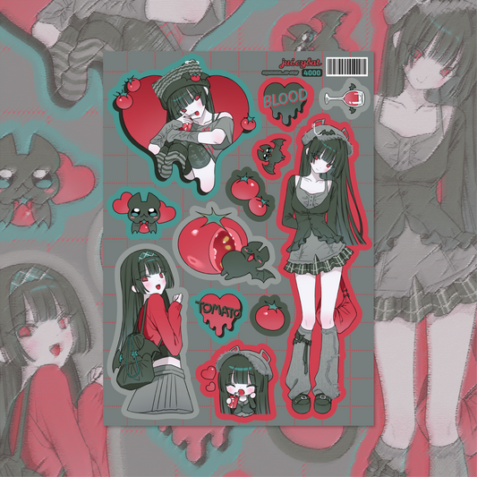 qzzling - juicy bat sticker