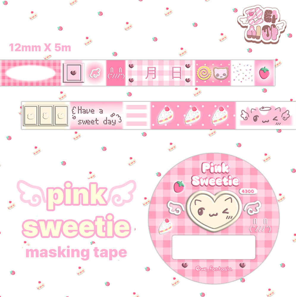 fantasia - pink sweetie masking tape