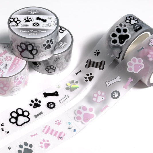 Blackletter - puppy paws kisscut tape