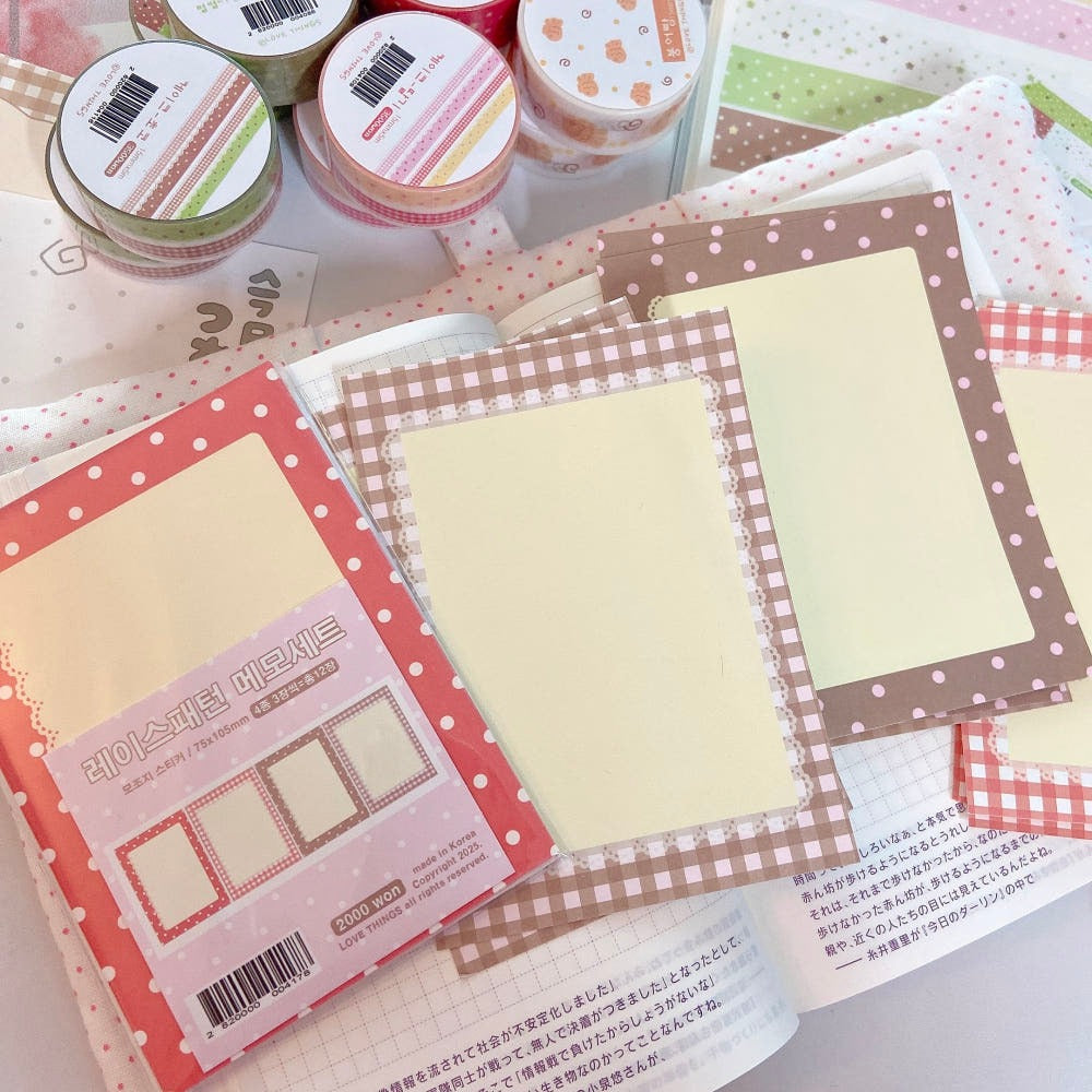 love things - lace pattern memo sheet sticker