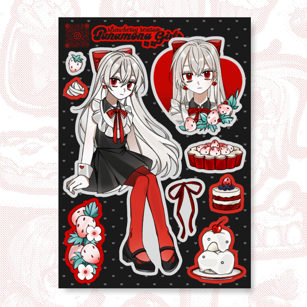 panamona girls - strawberry cream sticker
