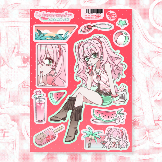 panamona girls - watermelon sticker