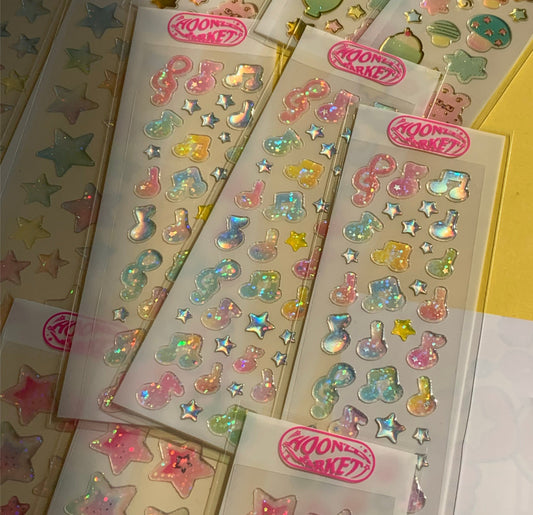 ♡ Hoonzzi - Popping Music Epoxy Sticker