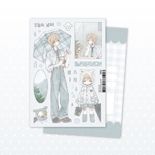 chocozy_family - rainy day sticker