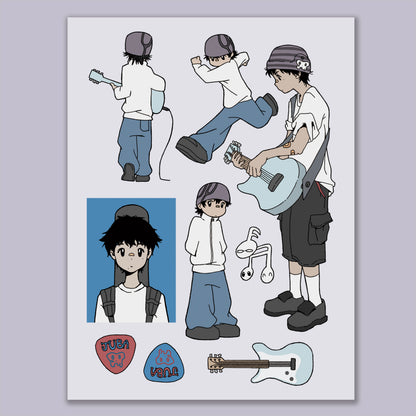 JUBA - Band Boy Matte Transparent Removable Sticker