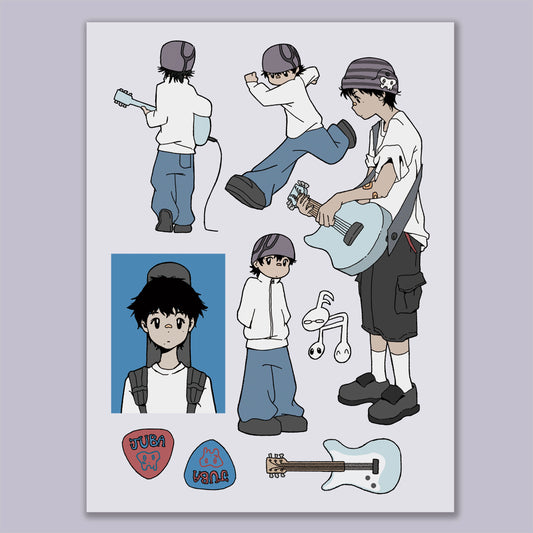 JUBA - Band Boy Matte Transparent Removable Sticker