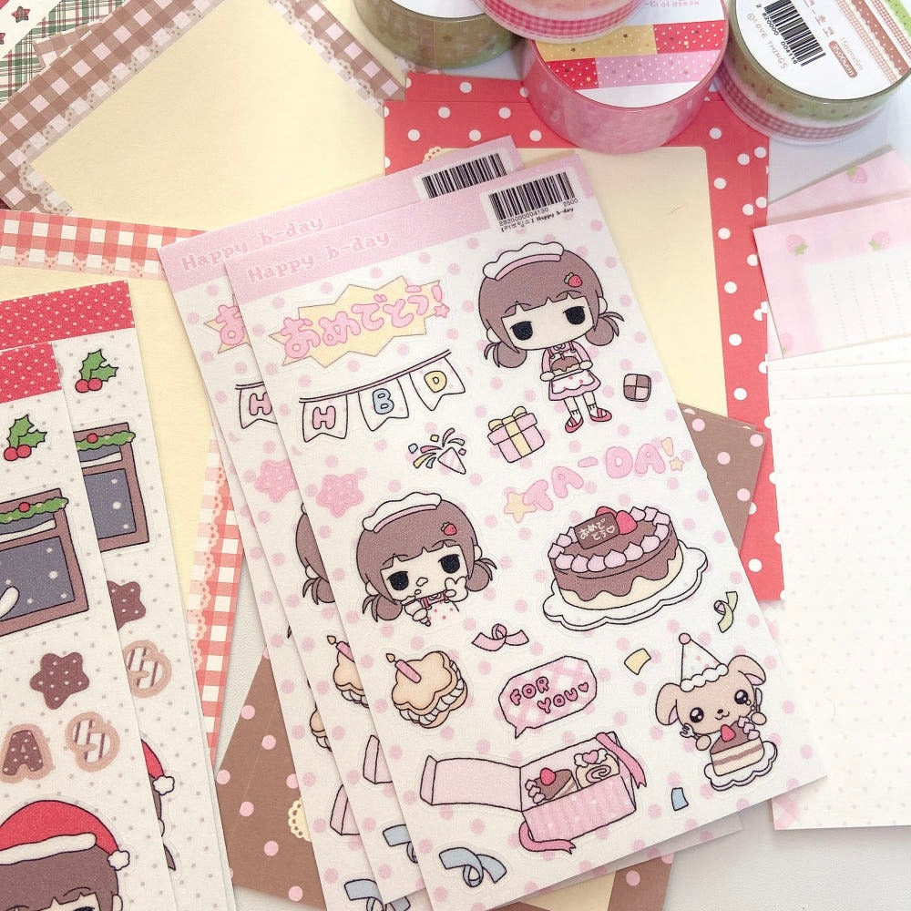 love things - happy b-day sticker