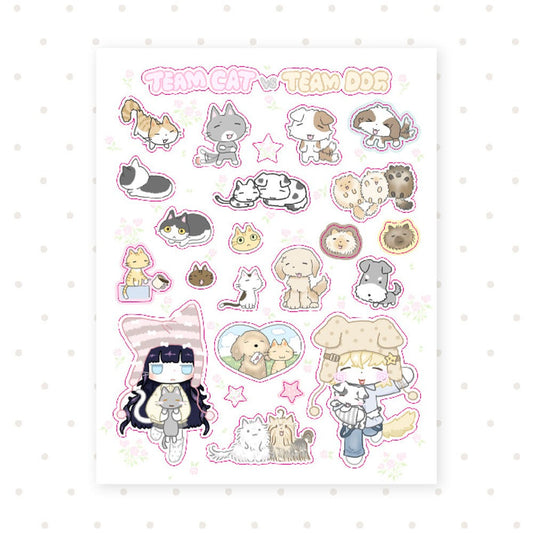 arsene - team cat vs team dog sticker
