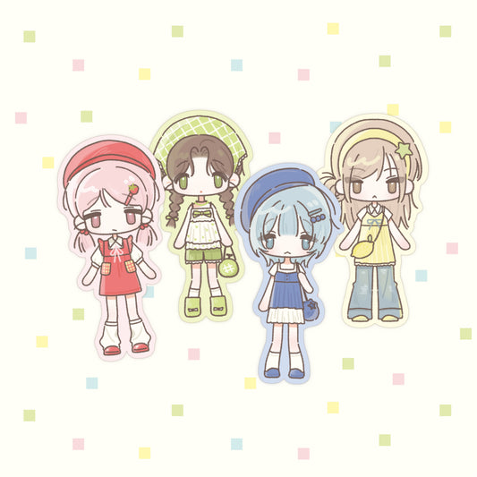 chocozy_family - fruit girls sticker