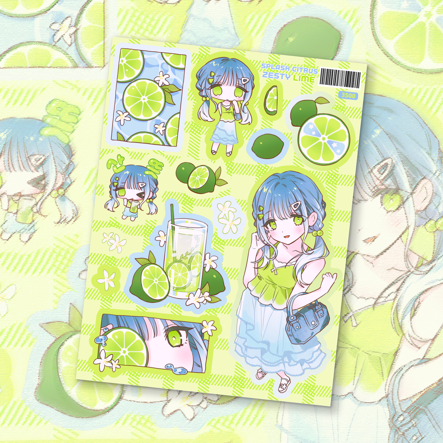 qzzling - splash citrus zesty lime sticker