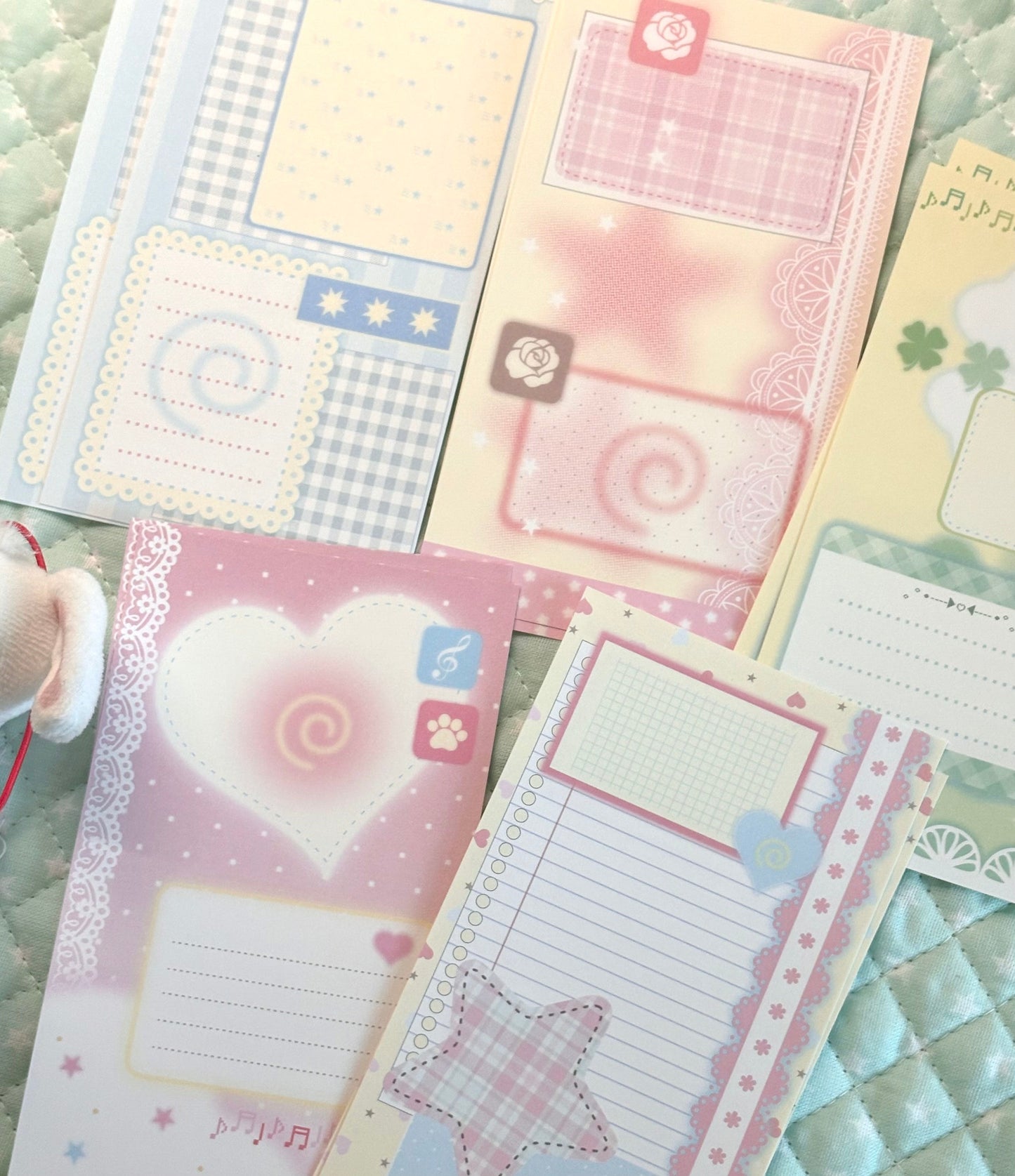 happiest fluffy shop - lace long memo sheet sticker