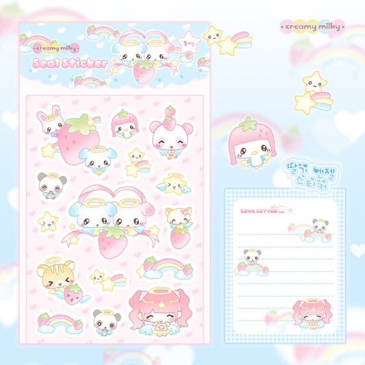 creamy milky - strawberry angel sticker
