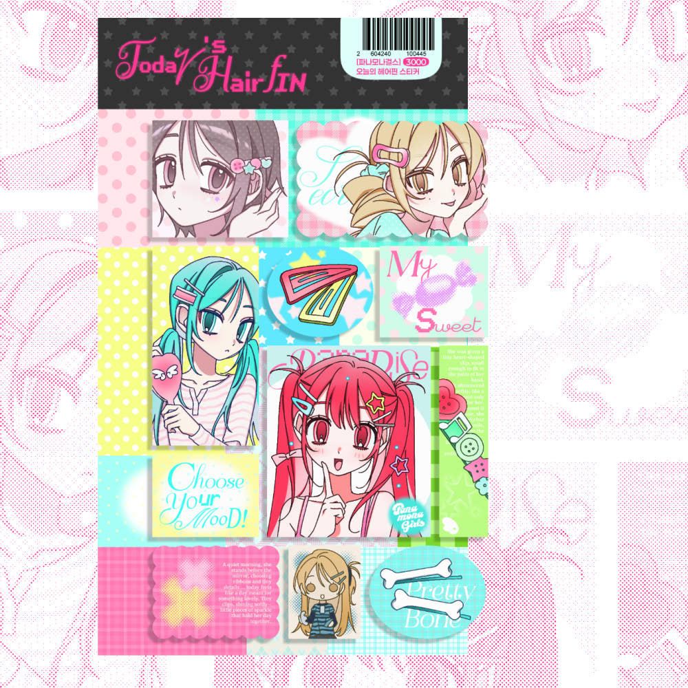 panamona girls - today's hairpin sticker