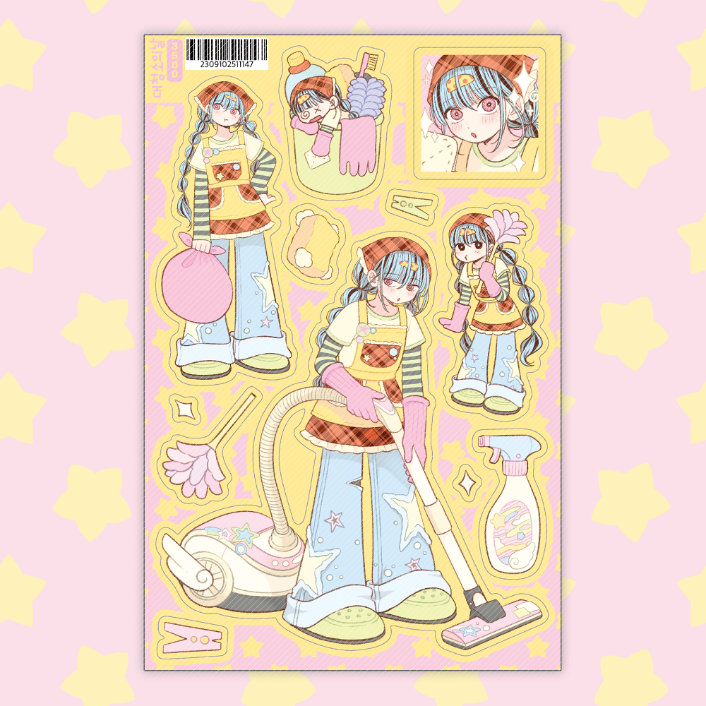 sinekeem - cleaning day sticker