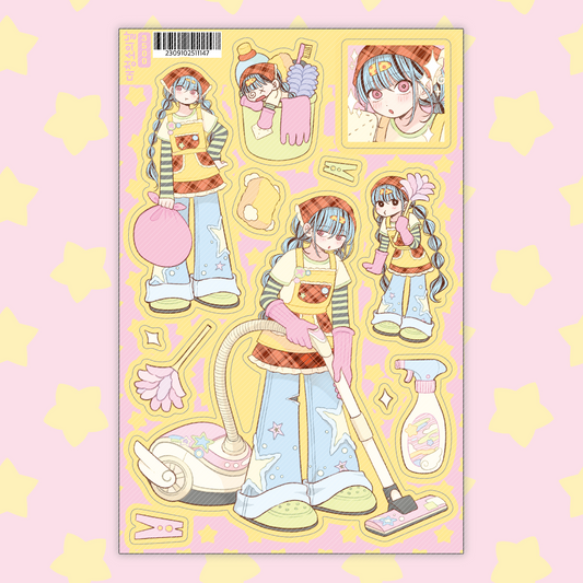 sinekeem - cleaning day sticker