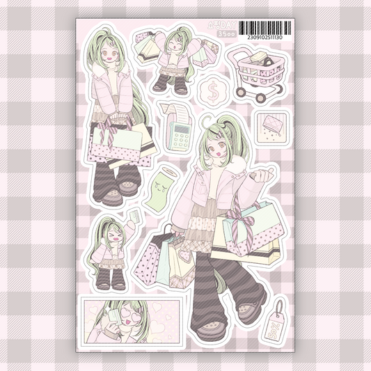 sinekeem - shopping day sticker