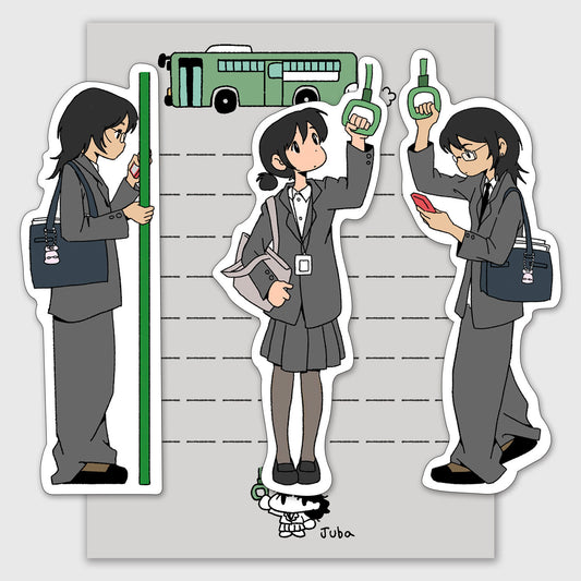 JUBA - Girls on the Bus Removable die cut Sticker Set