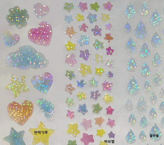 ♡ Hoonzzi - Epoxy Sparkling Stickers
