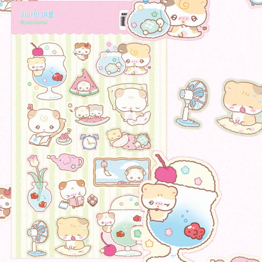 Pompomroom  - guinea's summer glitter sticker