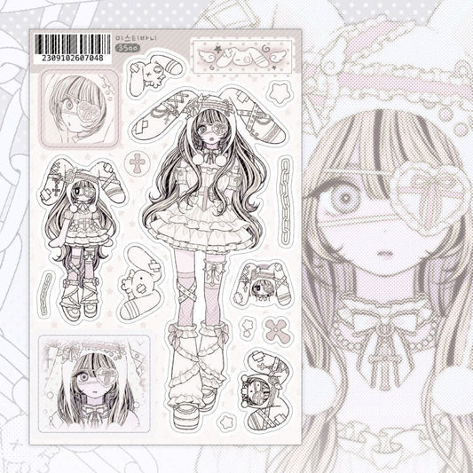 sinekeem  - misty bunny sticker