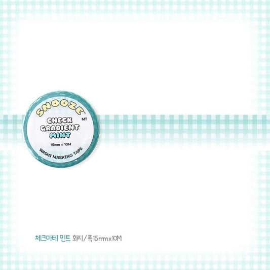 Snooze Kittens - check mint masking tape